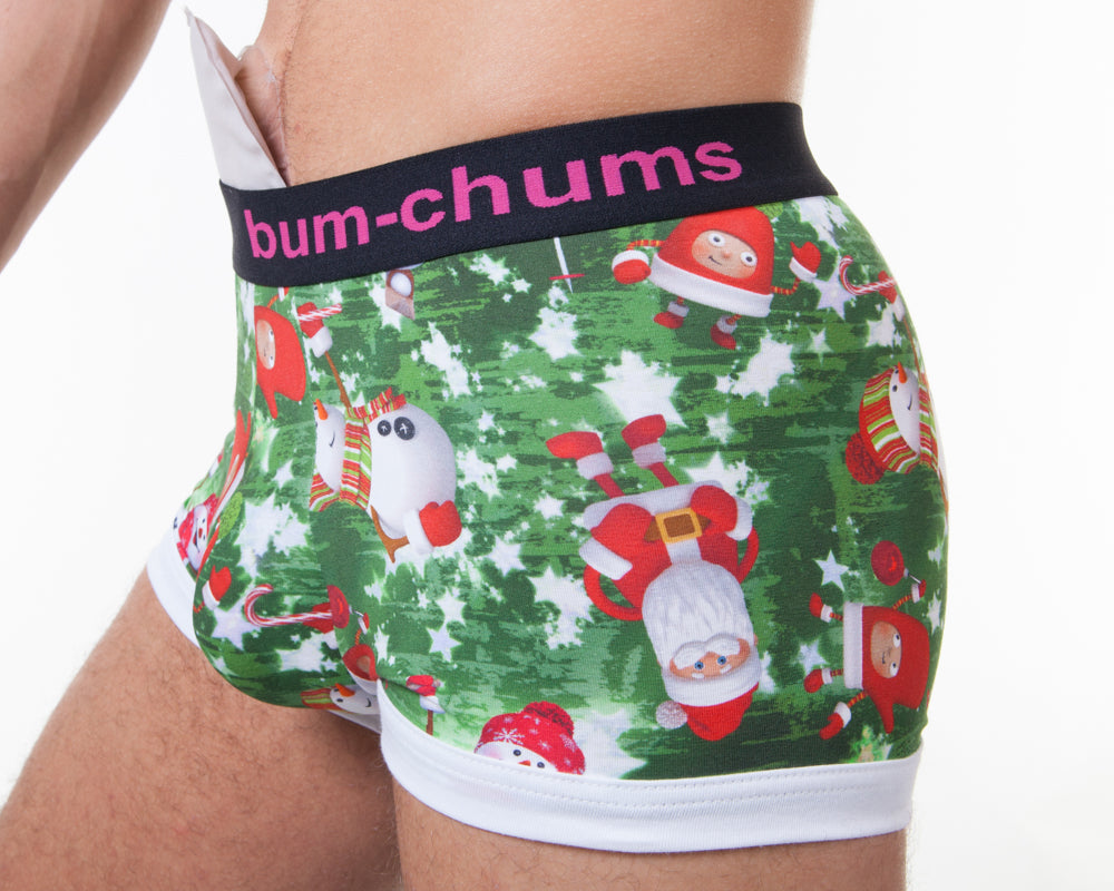 Bum-Chums Christmas Green Hipster - Christmas Men's Underwear