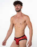 Rouge Brief - Men's Red Lace Brief