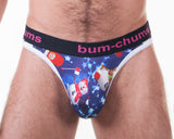 Christmas Blue Thong - Bum-Chums Gay Men's Underwear - Made in UK