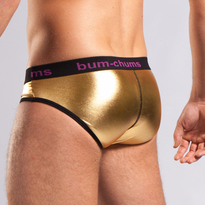 Bum-Chums - Men's Gold Foil Underwear - Brief – Bum-Chums