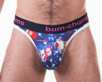 Christmas Blue Thong - Bum-Chums Gay Men's Underwear - Made in UK