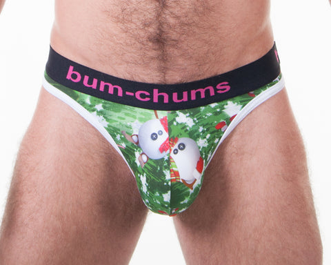 Christmas Green Thong - Bum-Chums Gay Men's Underwear - Made in UK