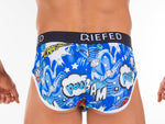 Debriefed Underwear - Cartoon Collection - BLAM Brief - Blue