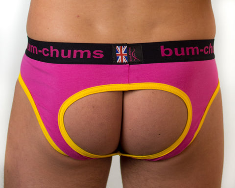 Bum-Chums Rhubarb & Custard Backless Brief Men's Underwear – Bum-Chums -  British Brand - Men's Underwear - Made in UK