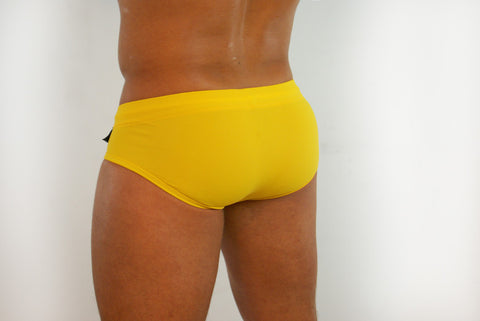 Mens yellow 2025 swim briefs